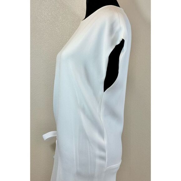 NWOT Rag & Bone Etta Silk Blend Side Tie Capped Sleeve White Knee Length Dress S - Picture 4 of 11